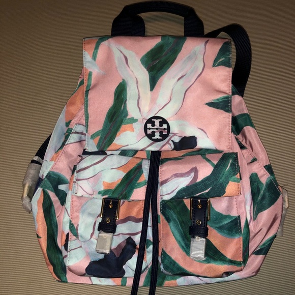 tory burch floral backpack
